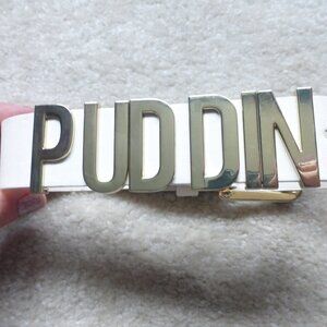 DC Comics Harley Quinn Suicide Squad "PUDDIN" off white choker